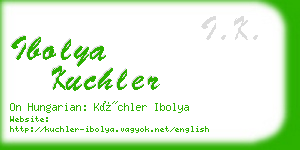 ibolya kuchler business card